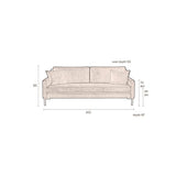 Sofa Houda 3 Seater Anthracite