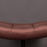 Hocker Bar Velvet Old Pink