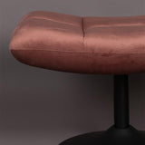 Hocker Bar Velvet Old Pink
