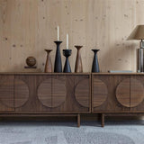 Sideboard Groove 3 Doors Walnut