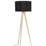 Floor Lamp Tripod Wood Black