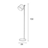 Floor Lamp Buckle Head White