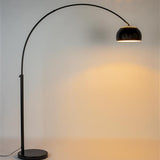 Floor Lamp Metal Bow Black