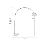 Floor Lamp Metal Bow Black