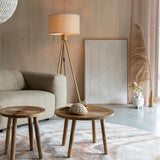 Floor Lamp Fan Bamboo