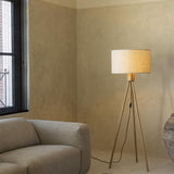 Floor Lamp Fan Bamboo