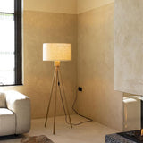 Floor Lamp Fan Bamboo
