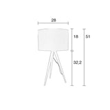 Table Lamp Tripod Black/Grey