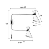 Wall Lamp Double Shady Grey