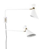 Wall Lamp Double Shady White
