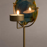 Candle Holder Gem Blue