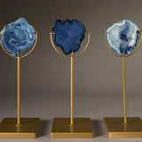 Candle Holder Gem Blue