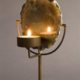 Candle Holder Gem Green