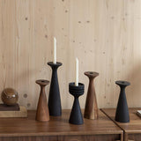 Candle Holder Flames M Black