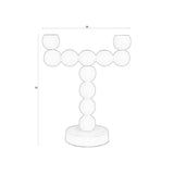 Candle Holder Bubbles Two Shiny Silver