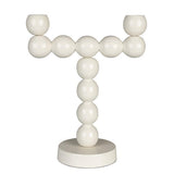 Candle Holder Bubbles Two Shiny Beige