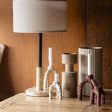 Candle Holder Cruz S Beige