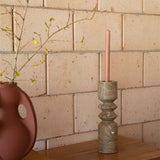 Candle Holder Satpura Brown Marble