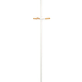 Coat Rack Wooden Tip White