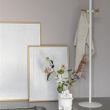 Coat Rack Wooden Tip White
