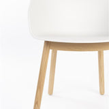 Armchair Void Oak Milk White