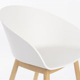 Armchair Void Oak Milk White