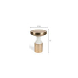 Chunky Footed Side Table Gold