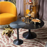 Hypnotising Round Side Table Black
