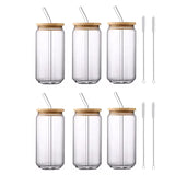 Glass Cup With Lid and Straw
