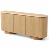 MONZA OAK DRESSOIR  FLINTSTONE FAUX MARBLE TOP