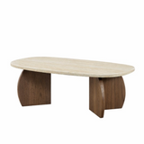 MONZA BROWN SALONTAFEL FLINTSTONE FAUX MARBLE