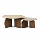 MONZA BROWN SALONTAFEL FLINTSTONE FAUX MARBLE