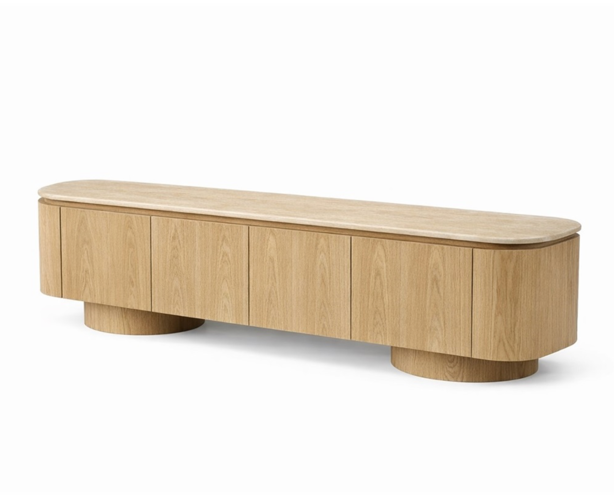 MONZA BRUIN TV KAST FLINTSTONE FAUX MARBLE TOP