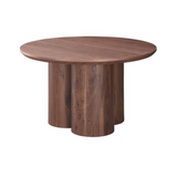 ROYAL EETTAFEL BRUIN VENEER PLAIN ROND