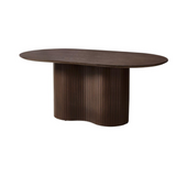 TAURUS EETTAFEL BRUIN VENEER PLAIN OVAAL