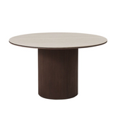 AQUA EETTAFEL BRUIN / BEIGE CERAMIC ROND