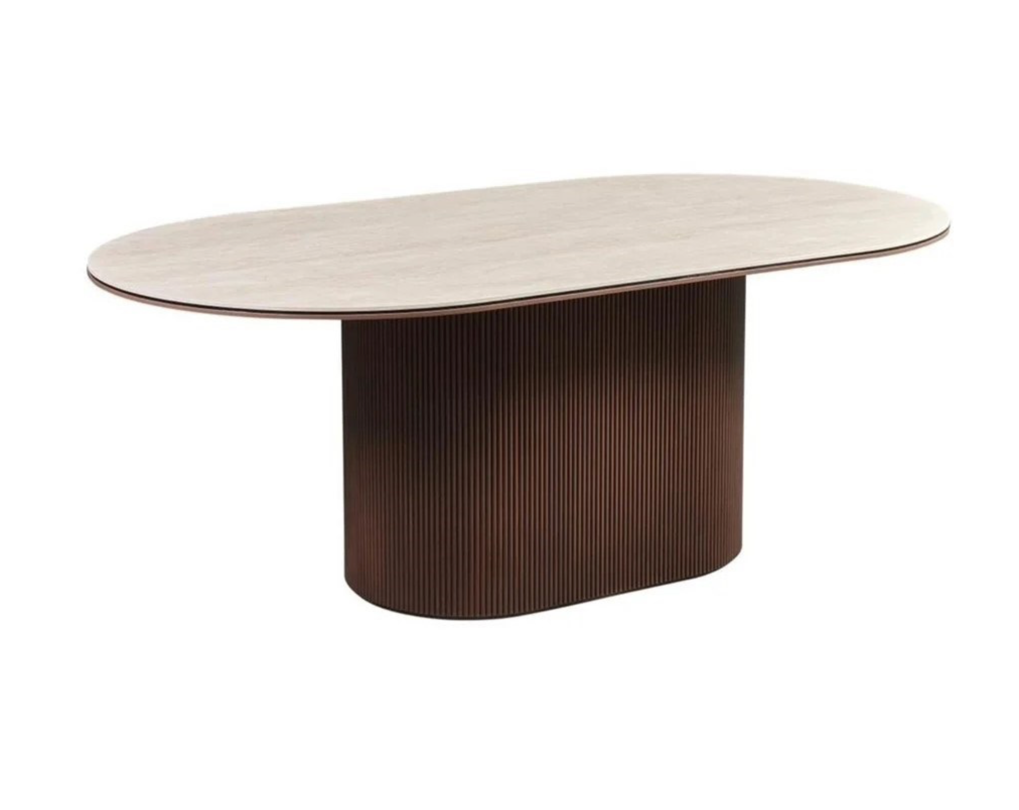 AQUA EETTAFEL BRUIN / BEIGE CERAMIC ROND