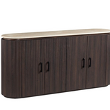 KIMBERLY BLACK DRESSOIR FLINTSTONE FAUX MARBLE TOP