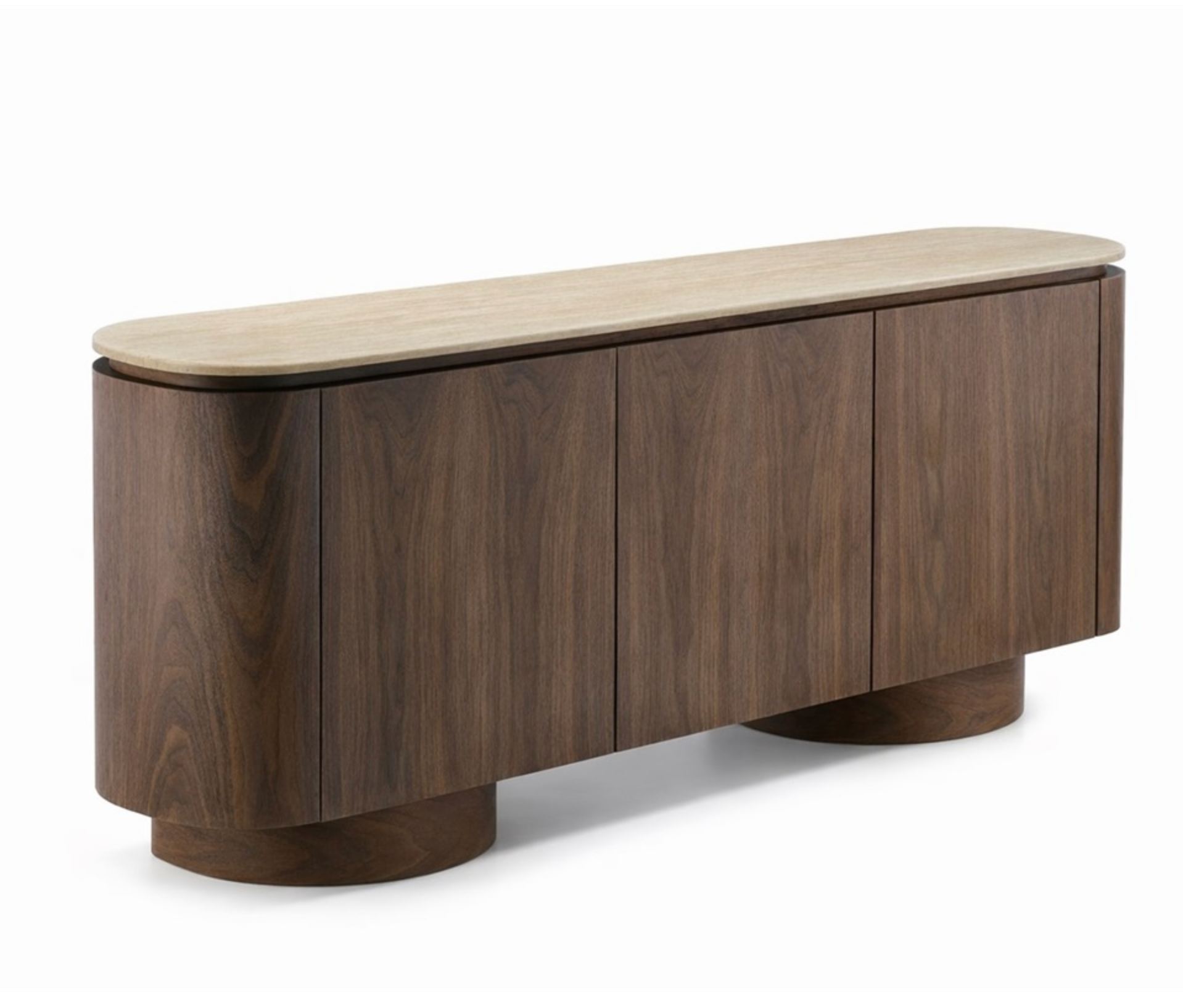 MONZA OAK DRESSOIR  FLINTSTONE FAUX MARBLE TOP