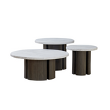 OLIVIA SALONTAFEL3 SOFT WHITE MARBLE TOP