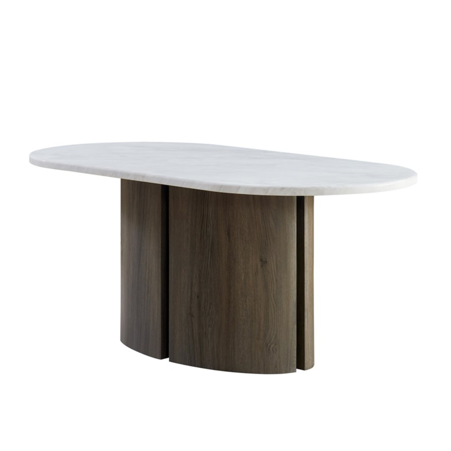 OLIVIA EETTAFEL ROND SOFT WHITE MARBLE TOP